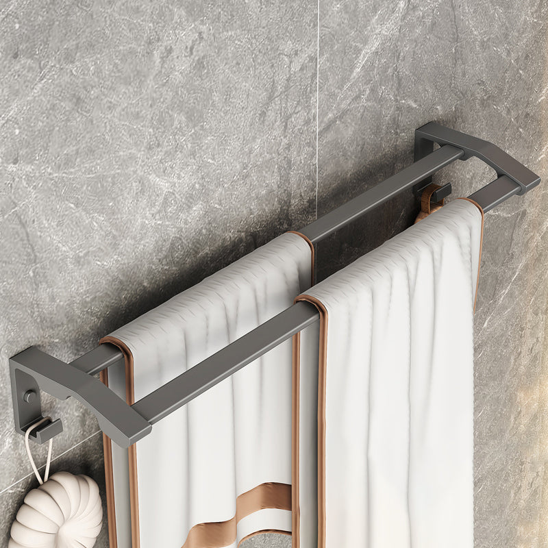 BowLift | Modern Gray Bathroom Accessory Set Bathroom Shelf Towel Bar Bathroom Accessory Set