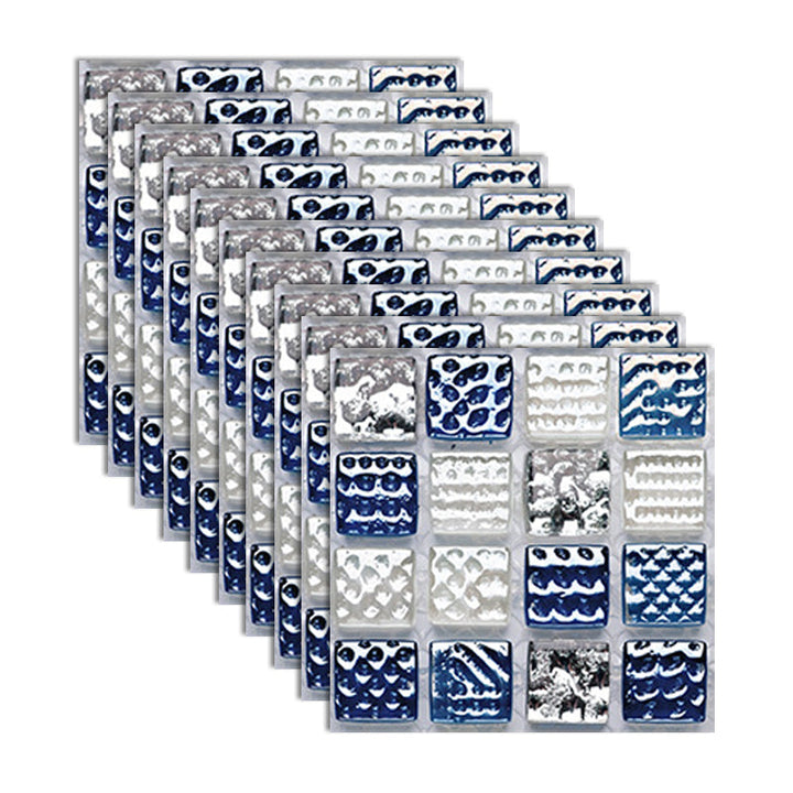 BowLift | Square Peel and Stick Tile Grid Mosaic Tiles Interior Wallpaper