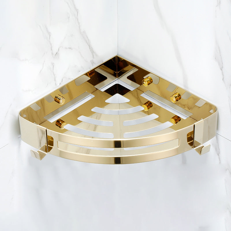 BowLift | Gold Modern Bathroom Set, Polished Gold, 4 Pieces, Towel Holder, Paper Holder