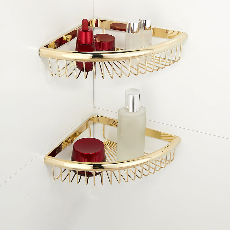 BowLift | Gold Modern Bathroom Set, Polished Gold, 4 Pieces, Towel Holder, Paper Holder