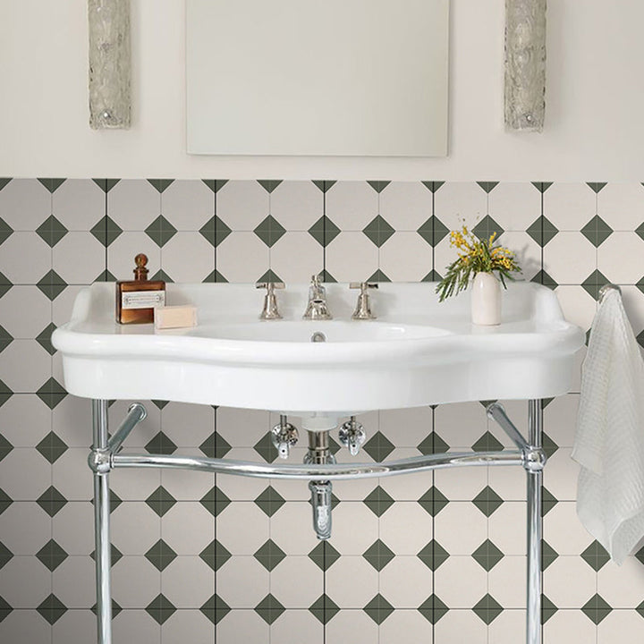 BowLift | Square Peel & Stick Tile with Pattern Waterproof Tile for Splash Guard Wall