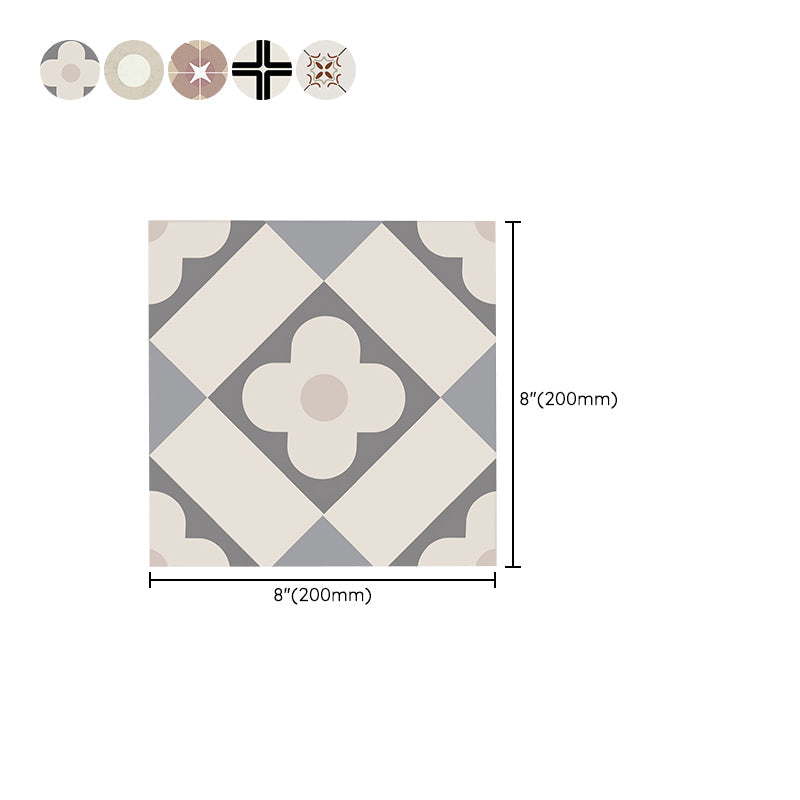BowLift | Beige Tone Peel & Stick Tile Square Pattern Print Single Tile