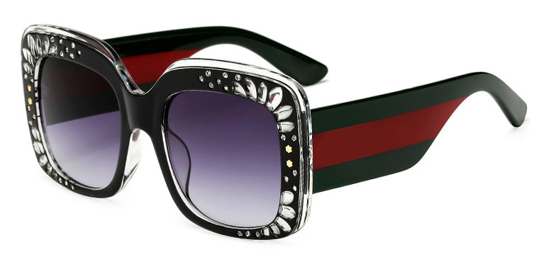 Ladies oversized fashionable sunglasses with sparkling embellishments Bowlift