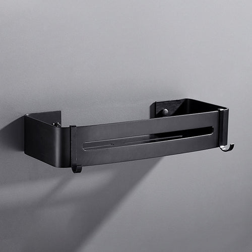 BowLift | Matt Black Modern Bathroom Accessory Set, Set of 3, Bathroom Shelf