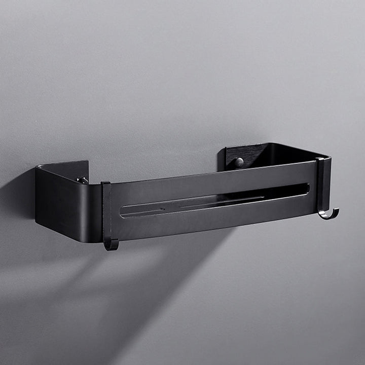 BowLift | Matt Black Modern Bathroom Accessories Set, Set of 3, Bathroom Shelf