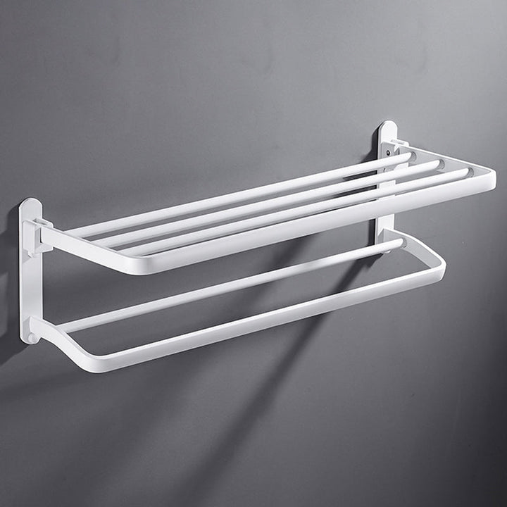 BowLift | White Bathroom Accessories Hardware Set Modern Bathroom Accessories Set, Towel Holder