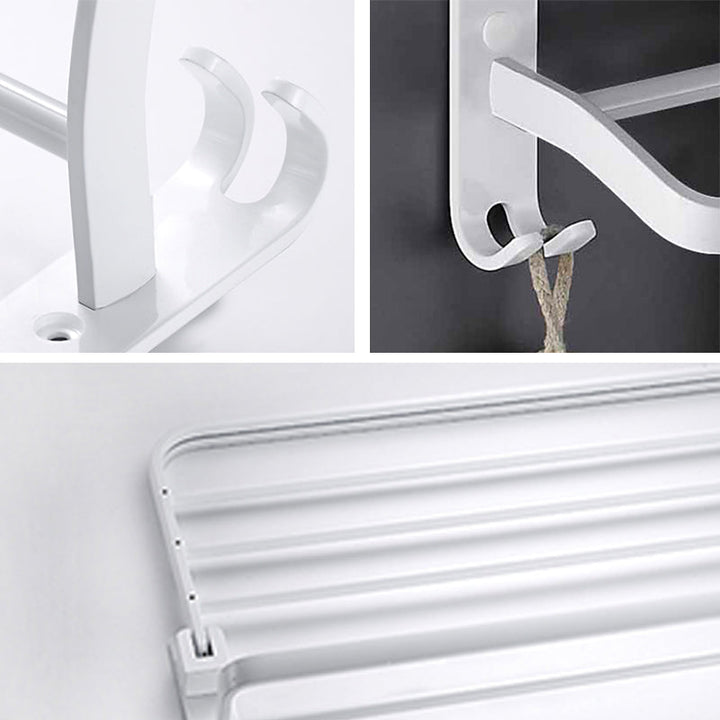 BowLift | White Bathroom Accessories Hardware Set Modern Bathroom Accessories Set, Towel Holder