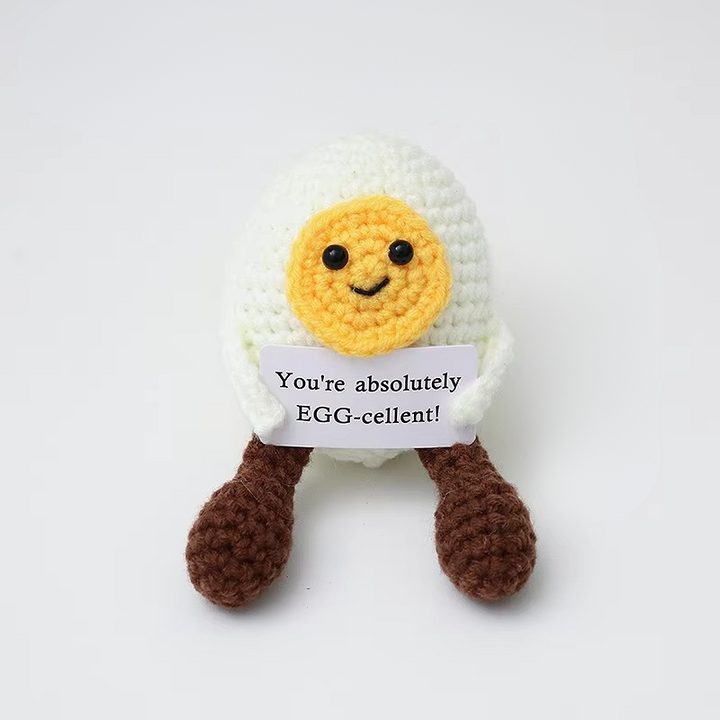 BowLift | Charming Handmade Crochet Hedgehog Doll with Positivity Affirmation Card