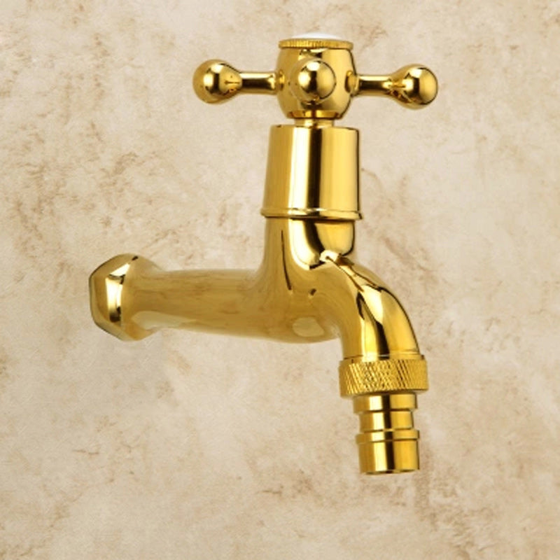 BowLift | Glam Wall-mounted Bathroom Faucet Cross Handle Low Arc Round Basin Faucet