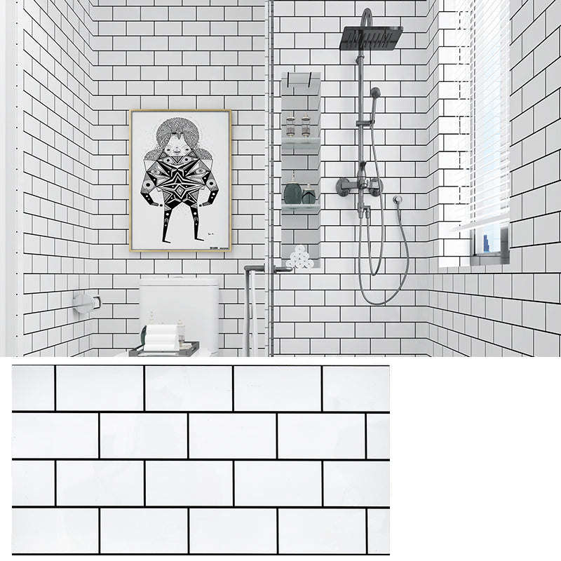 BowLift | PVC Rectangular 12" X 23" 5-Pack Peel & Stick Mosaic Tile Kitchen and Bathroom Backsplash