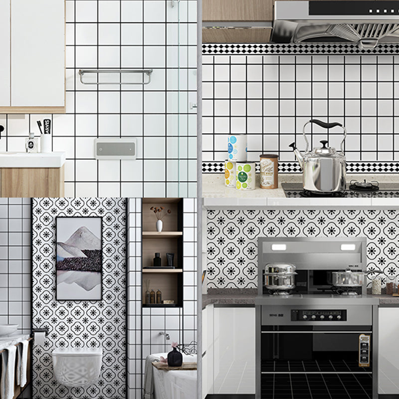 BowLift | PVC Rectangular 12" X 23" 5-Pack Peel & Stick Mosaic Tile Kitchen and Bathroom Backsplash