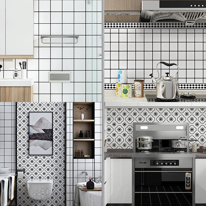 BowLift | PVC Rectangular 12" X 23" 5-Pack Peel & Stick Mosaic Tile Kitchen and Bathroom Backsplash