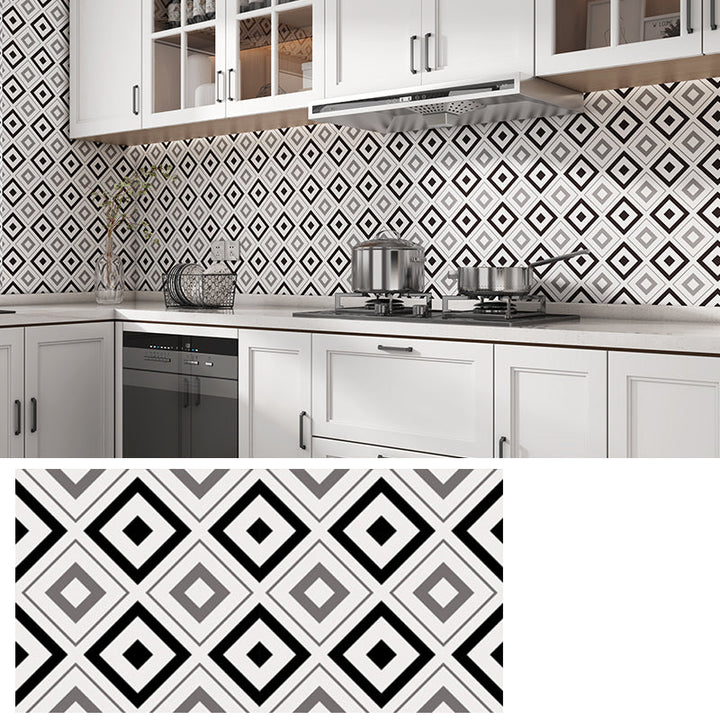 BowLift | PVC Rectangular 12" X 23" 5-Pack Peel & Stick Mosaic Tile Kitchen and Bathroom Backsplash