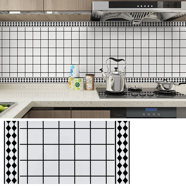 BowLift | PVC Rectangular 12" X 23" 5-Pack Peel & Stick Mosaic Tile Kitchen and Bathroom Backsplash