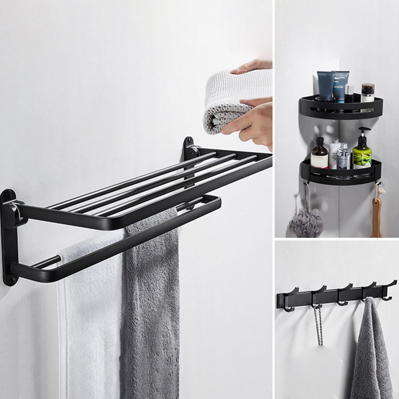 BowLift | Modern Bathroom Hardware Set Matte Black Metal Bathroom Accessory Set Rust-Free