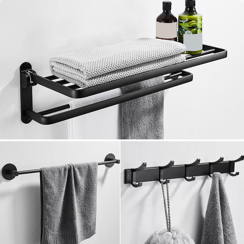 BowLift | Modern Bathroom Hardware Set Matte Black Metal Bathroom Accessory Set Rust-Free