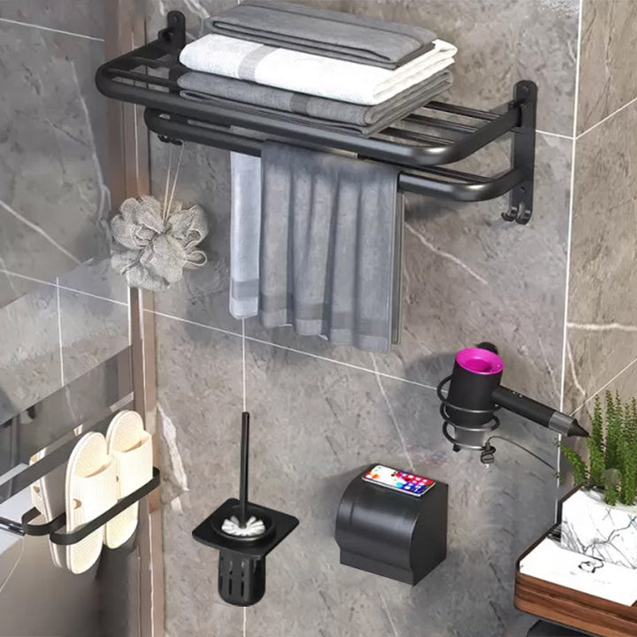 BowLift | Modern Bathroom Hardware Set Matte Black Metal Bathroom Accessories Kit