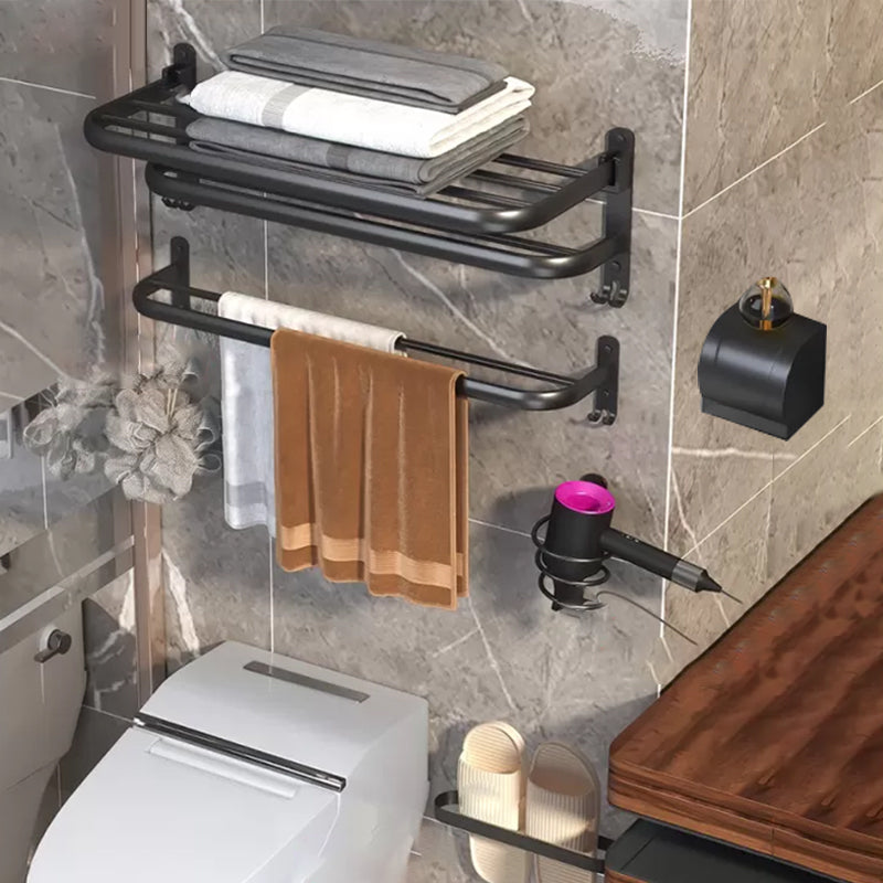 BowLift | Modern Bathroom Hardware Set Matte Black Metal Bathroom Accessories Kit