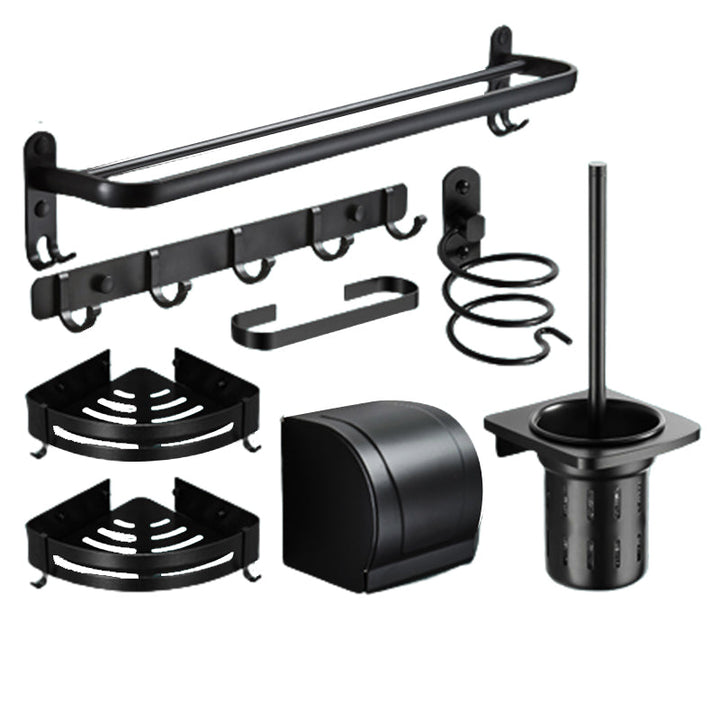 BowLift | Modern Bathroom Hardware Set Matte Black Metal Bathroom Accessories Kit