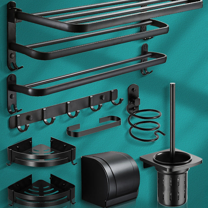 BowLift | Modern Bathroom Hardware Set Matte Black Metal Bathroom Accessories Kit
