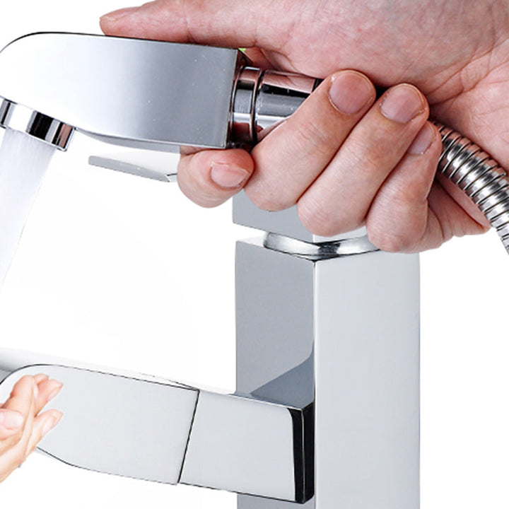 BowLift | Modern Retractable Single Handle Basin Faucet Bathroom Sink Faucet