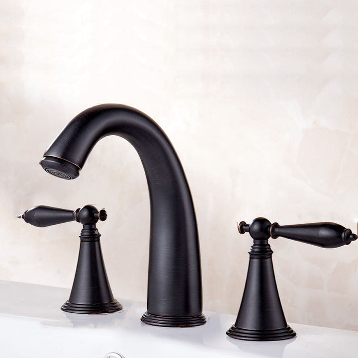BowLift | Traditional Roman Bathtub Faucet Set Copper Fixed Deck Mount with Handles