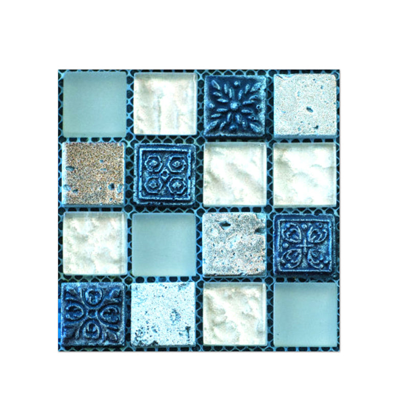 BowLift | PVC Square Peel & Stick Mosaic Tile Multicolored Backsplash & Wall Tile