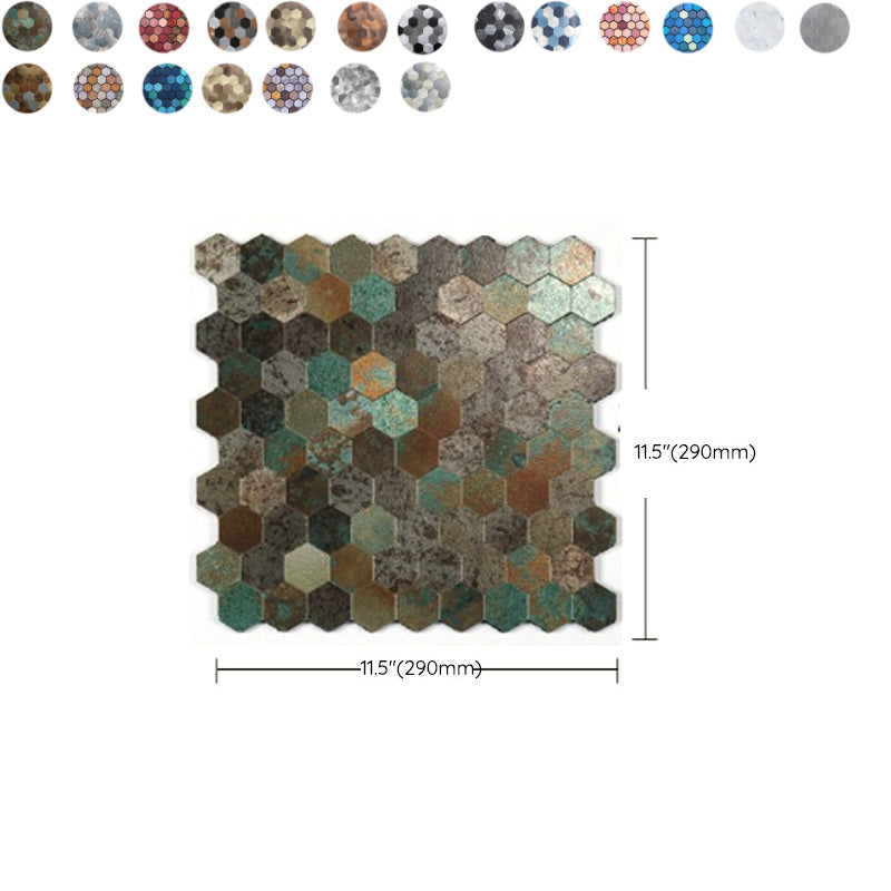 BowLift | Modern Tile-Peel & Stick Metal Mosaic Tile Hexagon Peel & Stick Subway Tile