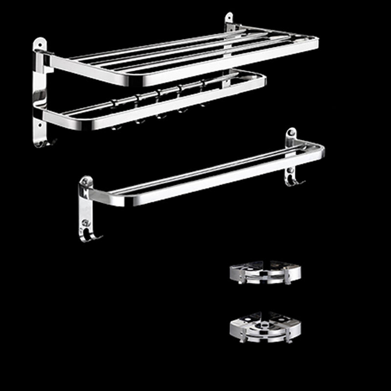 BowLift | Modern Bathroom Accessory Set Silver Metal Bathroom Accessory