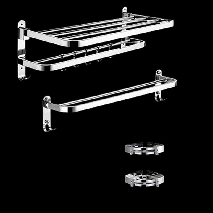 BowLift | Modern Bathroom Accessory Set Silver Metal Bathroom Accessory