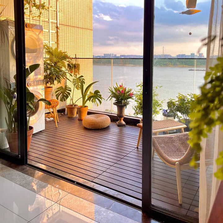 BowLift | Modern Style Square Wood Flooring Corrosion Resistant Outdoor Wood Flooring