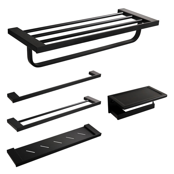 BowLift | Traditional Bathroom Accessories Hardware Set in Black Metal