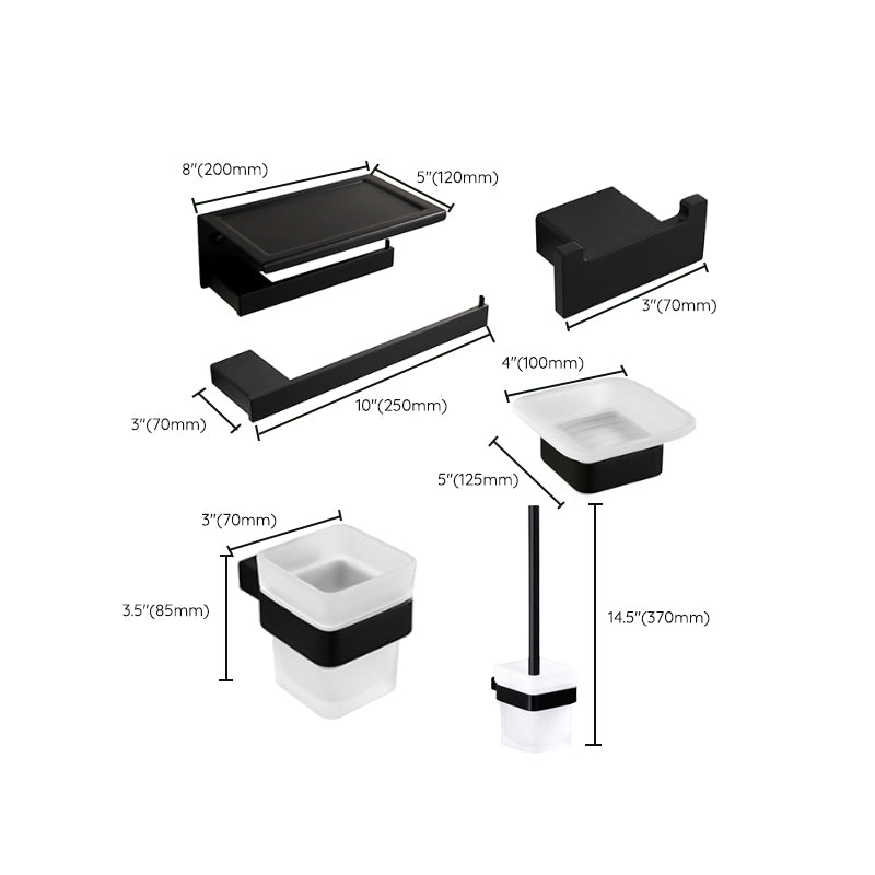 BowLift | Traditional Bathroom Accessories Hardware Set in Black Metal