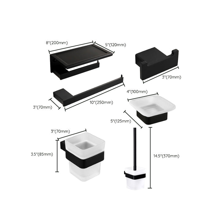 BowLift | Traditional Bathroom Accessories Hardware Set in Black Metal