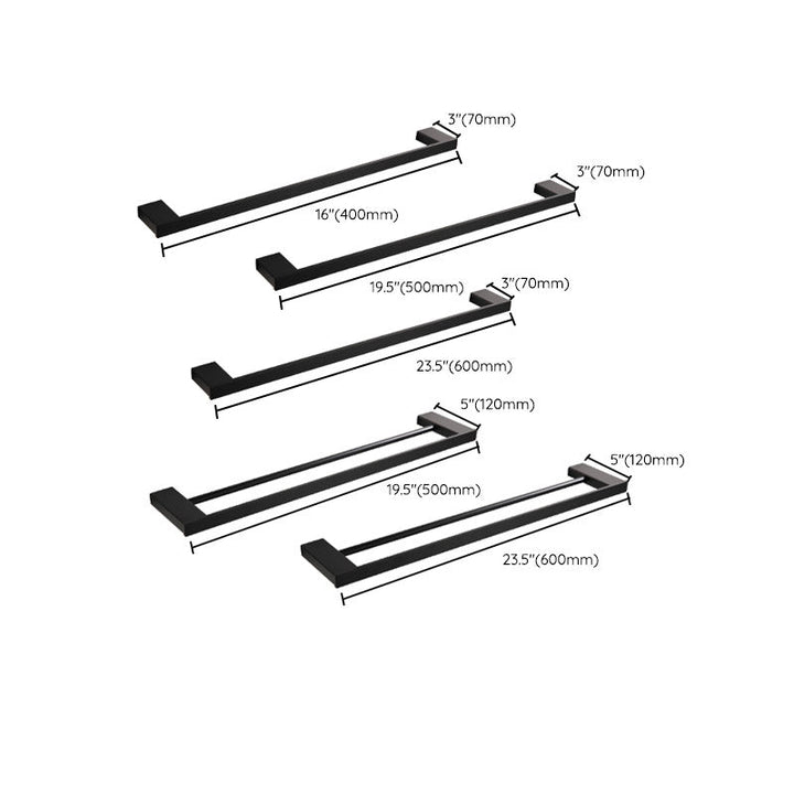 BowLift | Traditional Bathroom Accessories Hardware Set in Black Metal