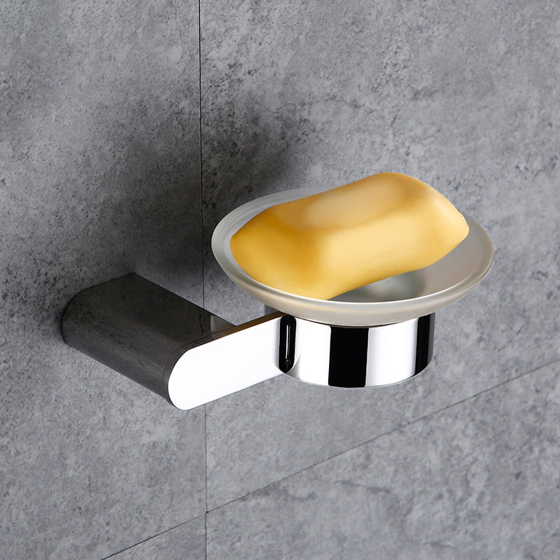 BowLift | Contemporary Bathroom Accessories Hardware Set in Silver with Soap Dish