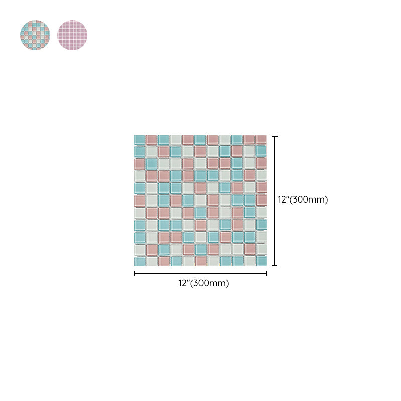 BowLift | 12" x 12" Peel & Stick Glass Square Grid Mosaic Peel and Stick Tile 10-Pack