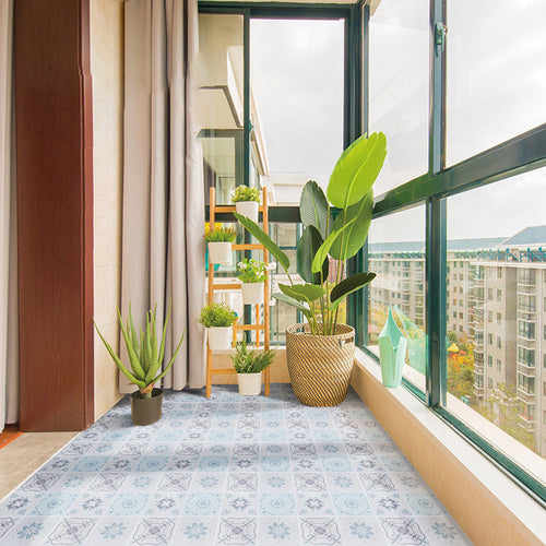 BowLift | Modern Vinyl Plank Flooring Porcelain Tile Look Self-adhesive PVC Flooring