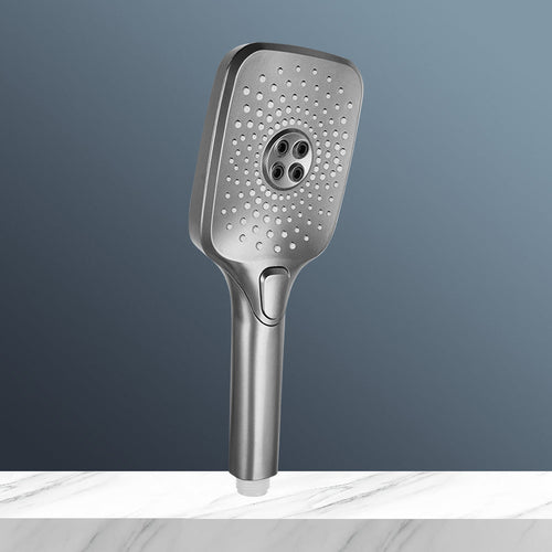 BowLift | Modern Gray Showerhead Combo Standard Spray Pattern Rectangular Large Showerhead
