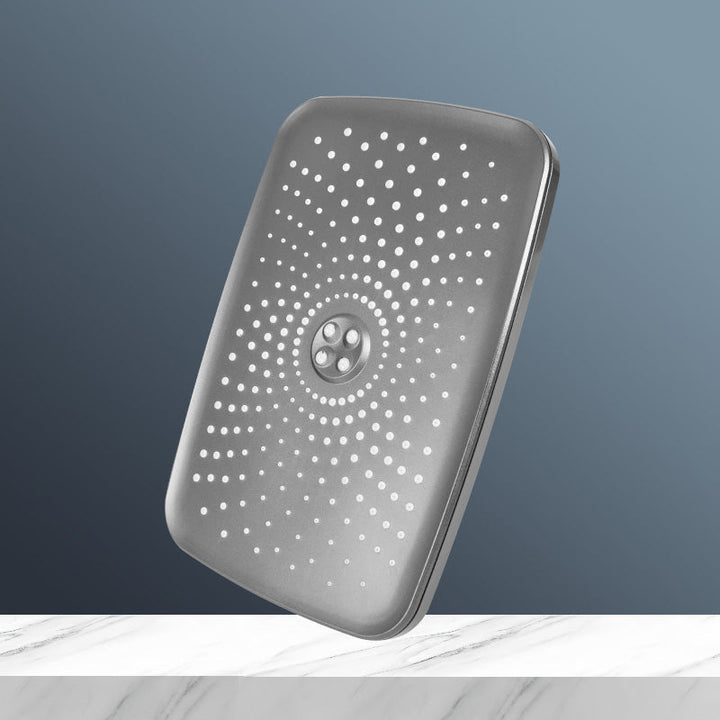BowLift | Modern Gray Shower Head Combo Standard Spray Pattern Rectangular Large Shower Head