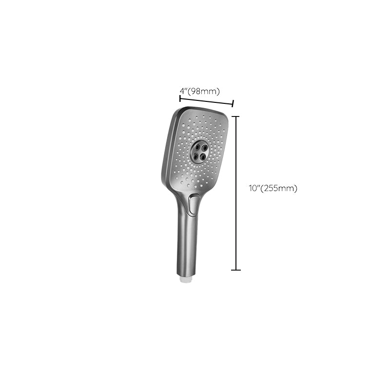 BowLift | Modern Gray Showerhead Combo Standard Spray Pattern Rectangular Large Showerhead