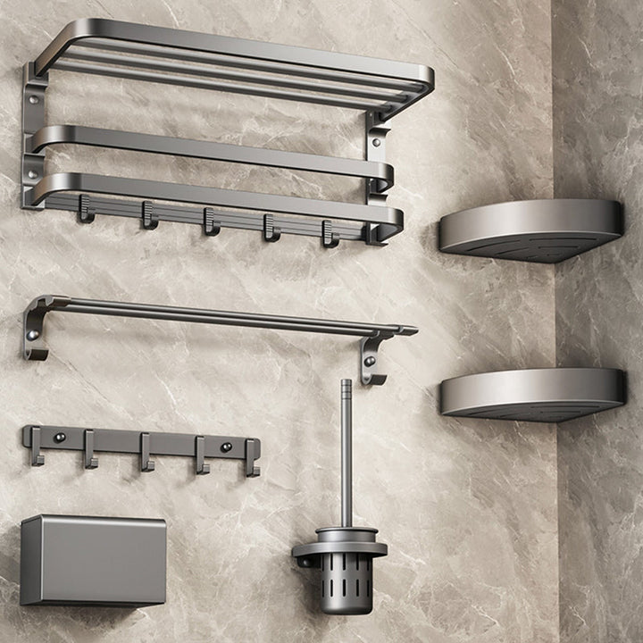 BowLift | Traditional bathroom accessory as a single piece or in a set in gray