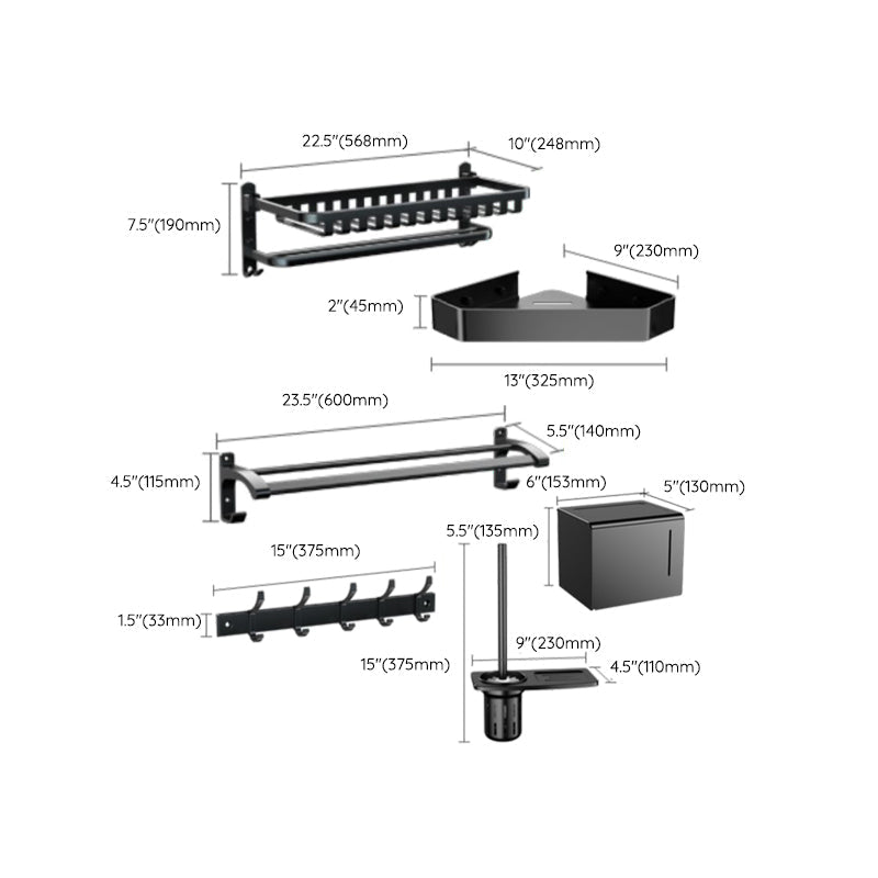 BowLift | Traditional black bathroom accessories individually or in a set