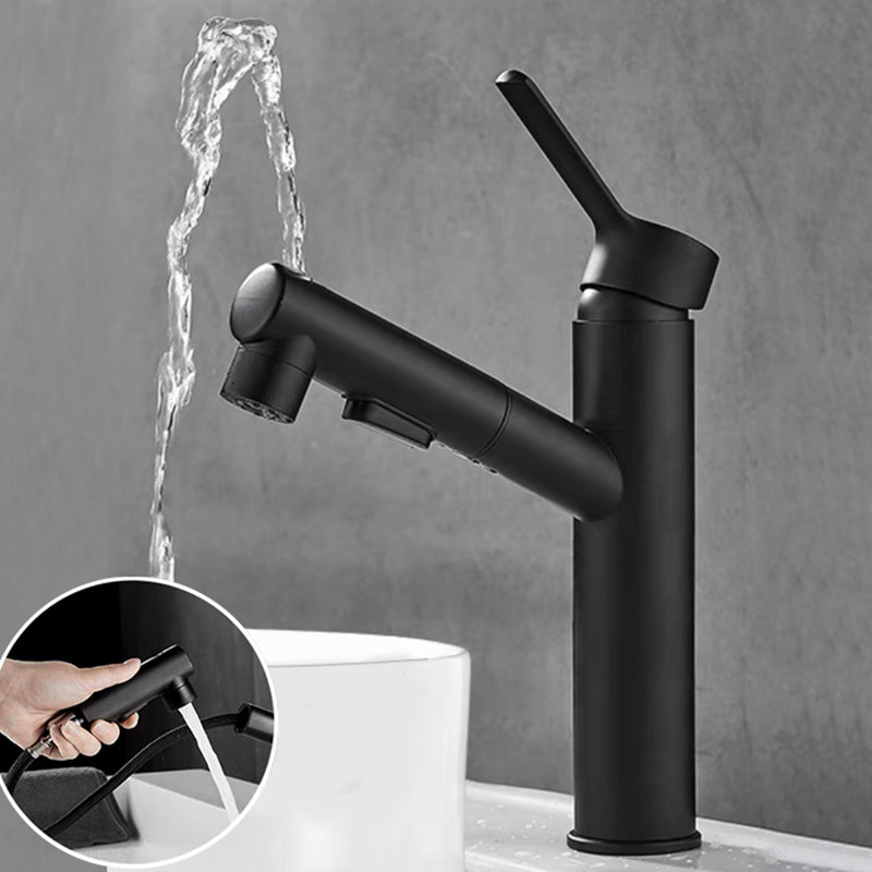 BowLift | Bathroom vessel faucet high arc three-way spout single-handle faucet with pull-out sprayer