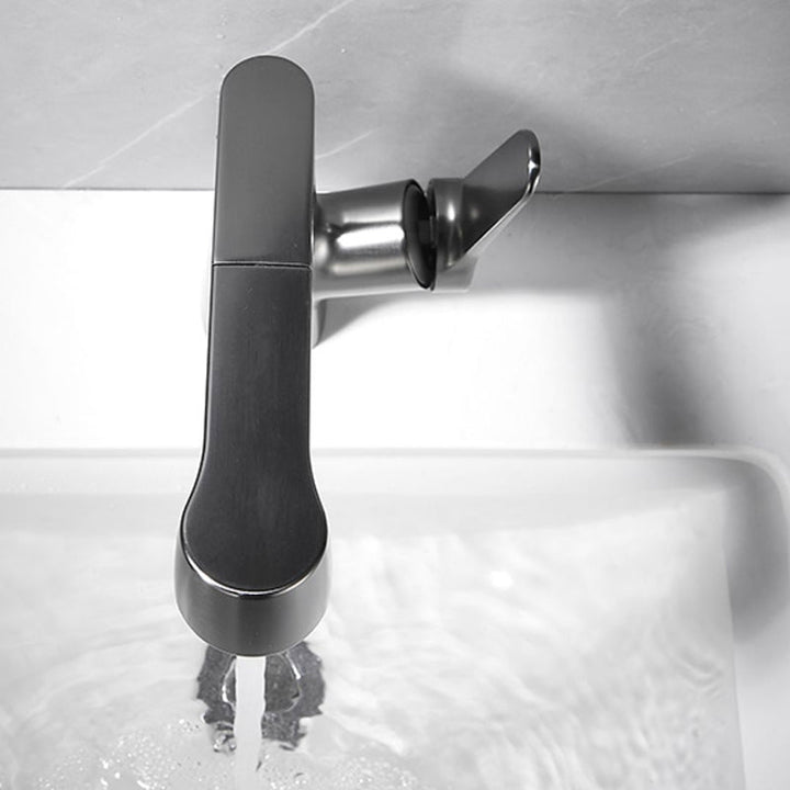 BowLift | Bathroom vessel faucet high arc three-way spout single-handle faucet with pull-out sprayer