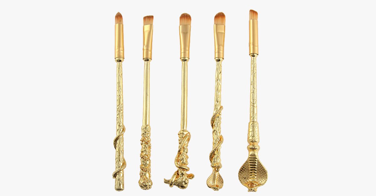 BowLift | Gold-coated Magic Brush Set with 5 gold-coated eyeshadow brushes - Works wonders on your eyes!