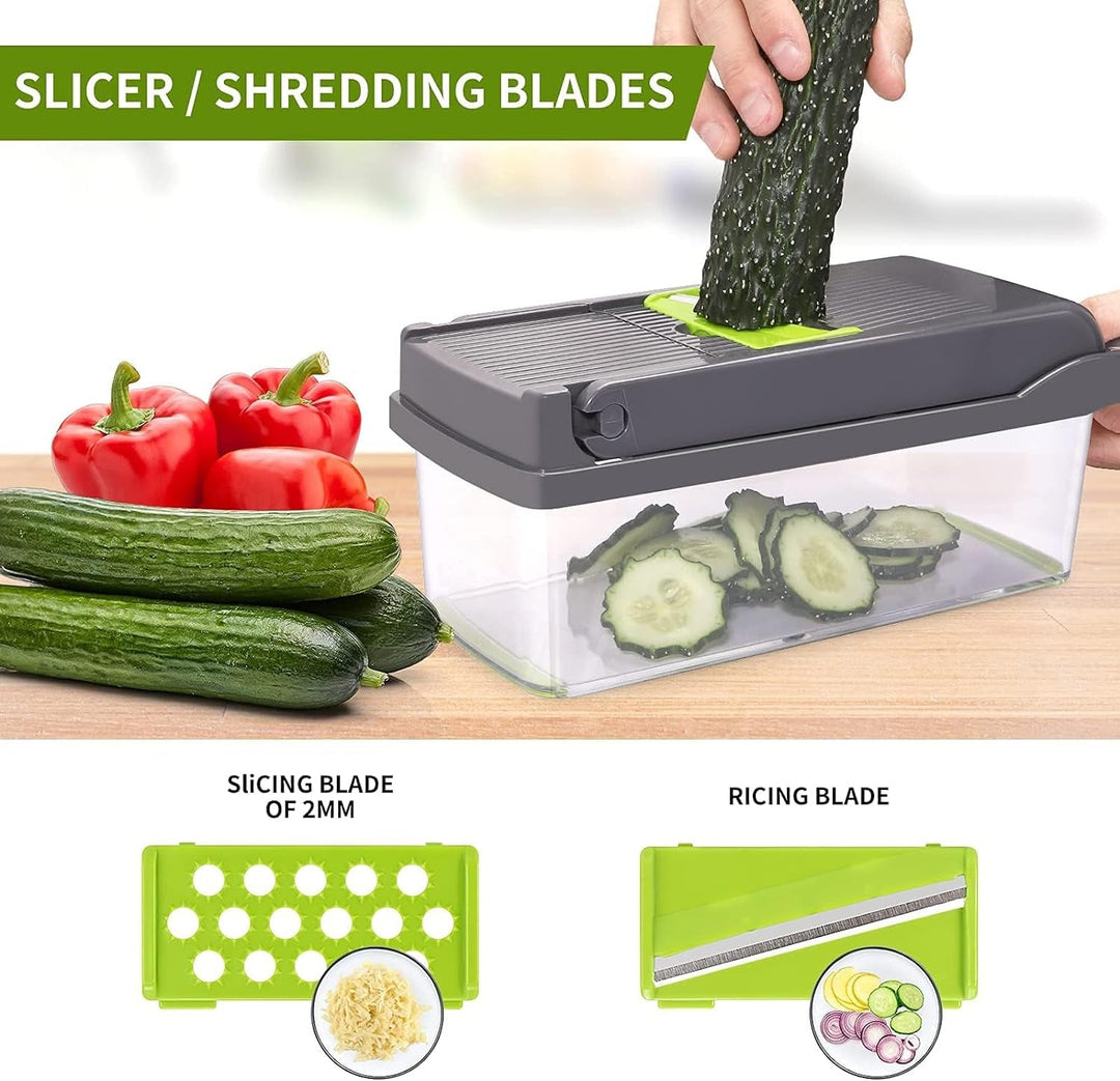 13-in-1 Vegetable Cutter | Faster when Cooking | Bowlift