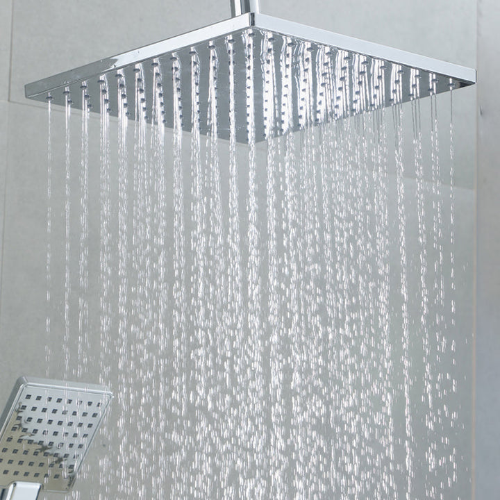 BowLift | Square Shower Head Combo Large Shower Head with Hand Shower