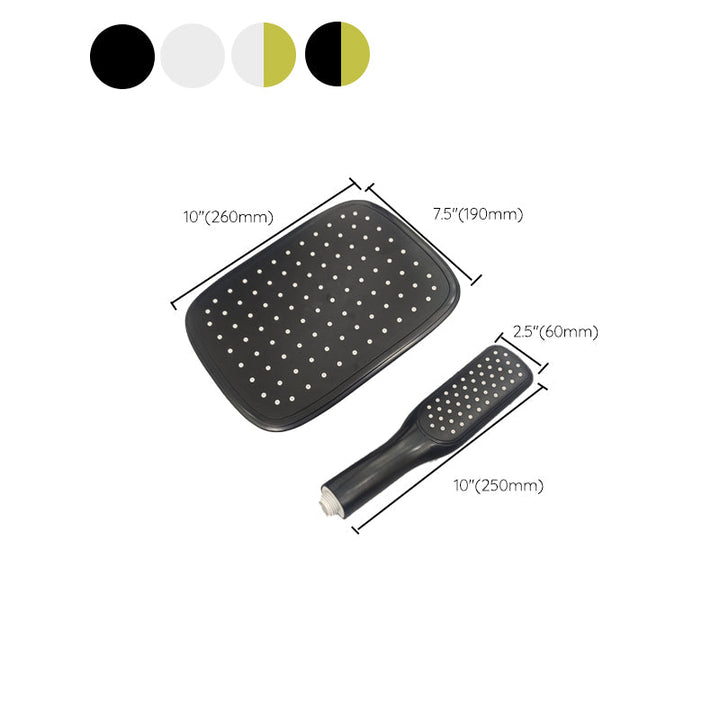 BowLift | Rectangular shower head combination hand shower with large shower head