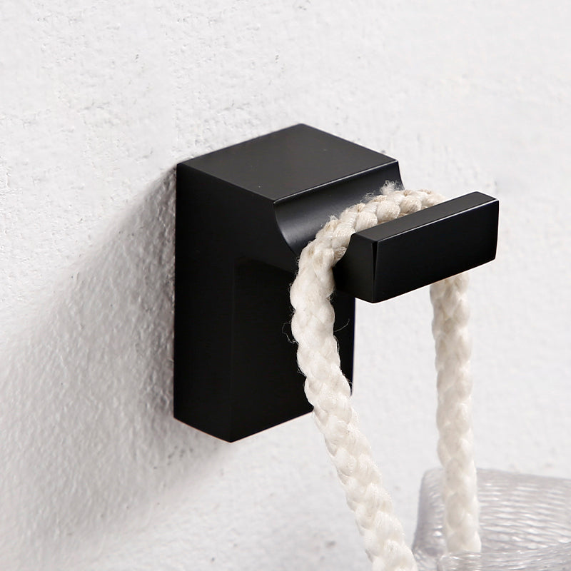 BowLift | Black Bathroom Accessories Hardware Set with Towel Bar and Bathroom Shelf